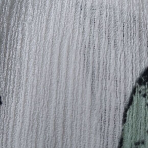 SO Juniors Ivory White Shoulder Tie Lemon Print Sleeveless Crop Top Size Medium - Picture 10 of 14